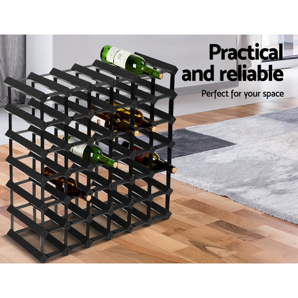 Artiss Wine Rack 42 Bottle Black Racks