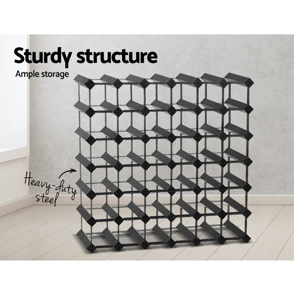 Artiss Wine Rack 42 Bottle Black Racks
