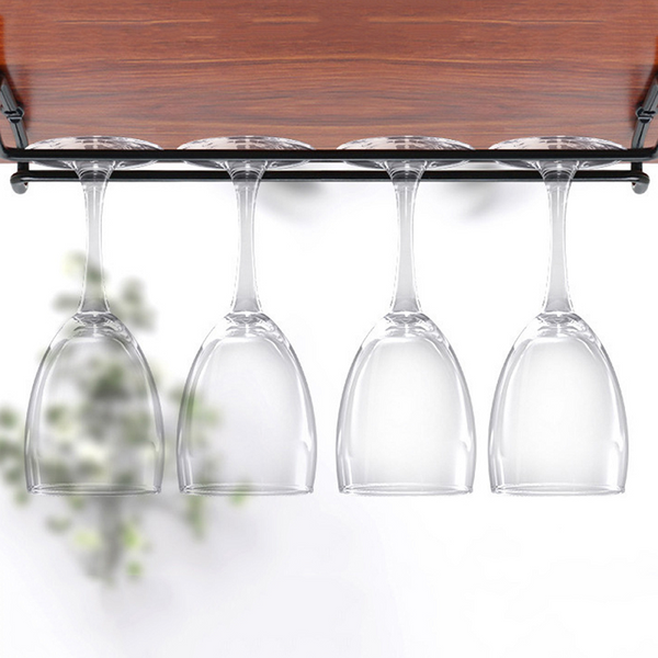 Under Cabinet Glasses Storage Stemware Wine Rack Holder For Bar Kitchen