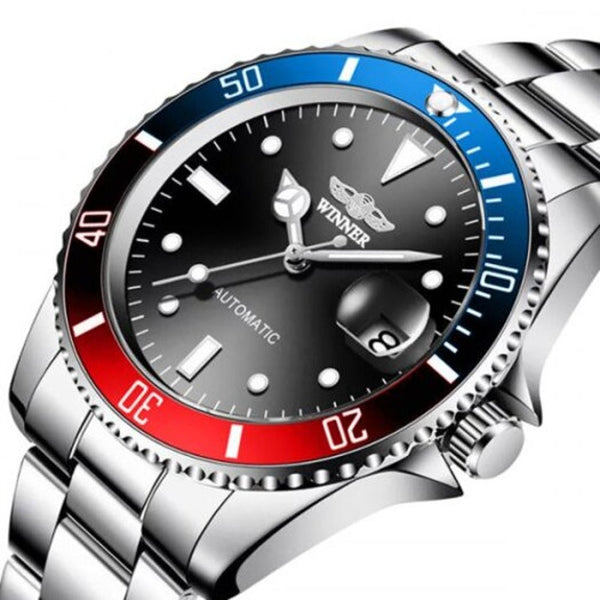 Veile Studios Winner Men Fashion Date Display Automatic Mechanical Watch Durable Stainless Steel Multi B Watches
