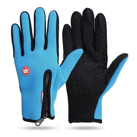 Winter Leather Gloves U0026 Mittens Driving Touchscreen Light Blue