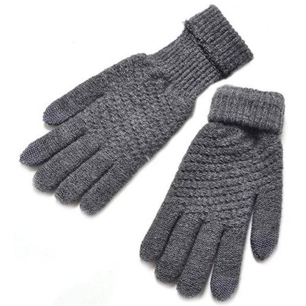 Winter Plus Velvet Thickened Anti Needle Touch Screen Gloves Black Gloves & Mittens