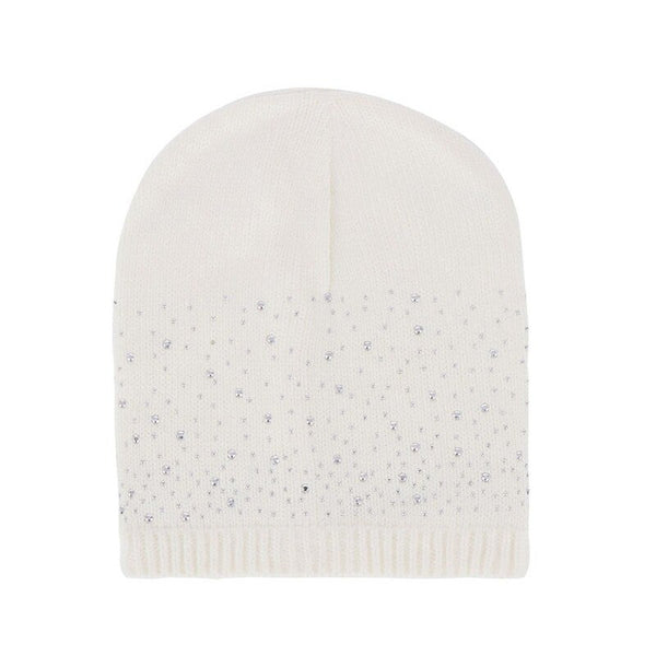 Winter Warm Knitted Crochet Wool Hat White Hats