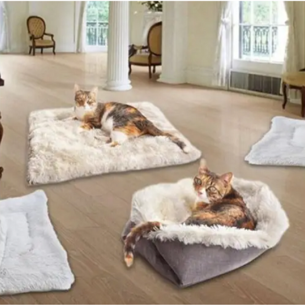 Cat Dog Mat Soft Fleece Winter Sleeping Bed Blanket Dual-Purpose Pet Mattress