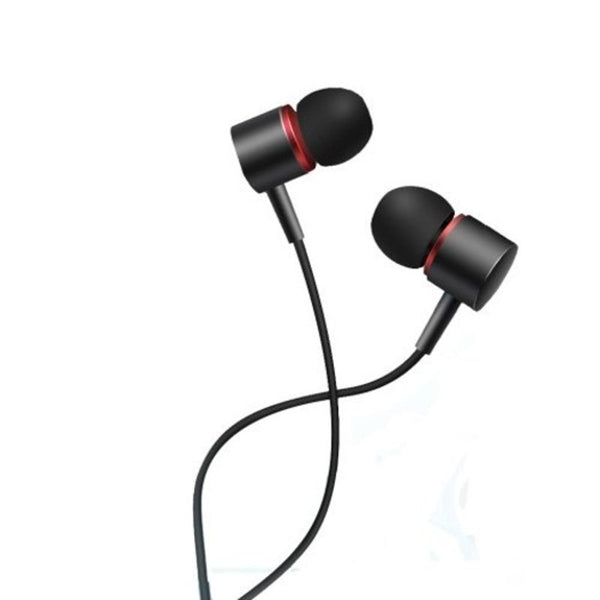 Wire Controlled Metal Headphones Phone Computer Mp3 In Ear Black Wired Earphones