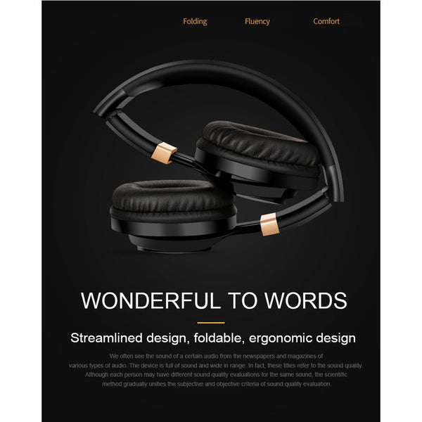 Wired Foldable Headset Gaming Music Sport Surround Sound Hd Microphone Earphone Headsets