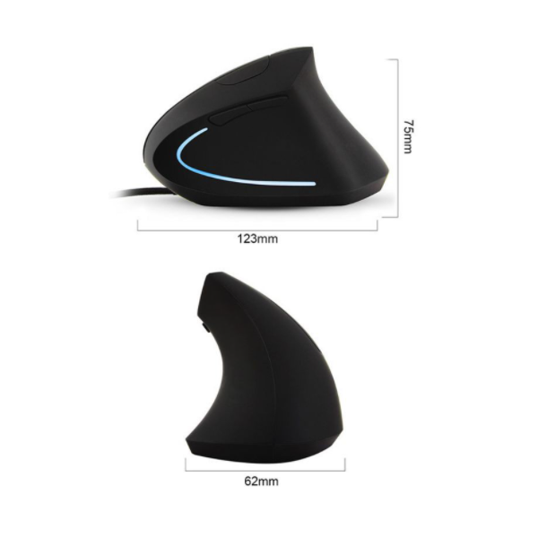 Wired Right Hand Vertical Mouse Ergonomic Gaming 800 1200 1600 Dpi Usb Optical Wrist Healthy Mice Mause For Pc Computer Mice Trackballs & Touchpads