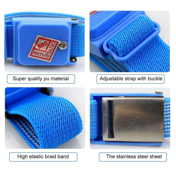 Wireless Anti Static Wrist Strap Band Blue Other Electronics