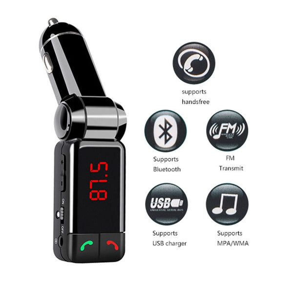 Black Bluetooth Car Adaptor Music Player