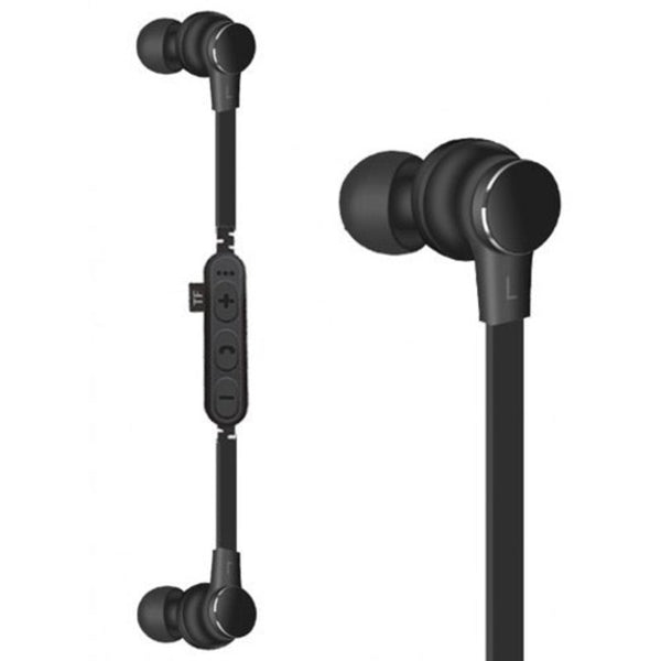 Wireless Bluetooth Headset Stereo Headphones Earbuds With Mic Tf Card Slot Black Headsets