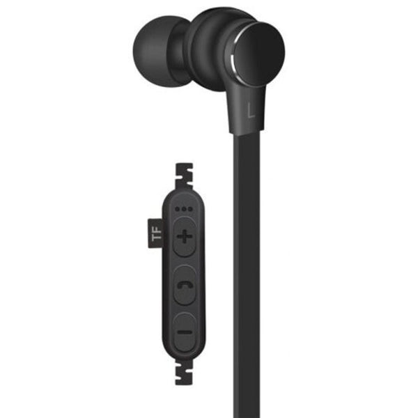 Wireless Bluetooth Headset Stereo Headphones Earbuds With Mic Tf Card Slot Black