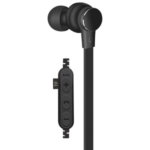 Wireless Bluetooth Headset Stereo Headphones Earbuds With Mic Tf Card Slot Black Headsets