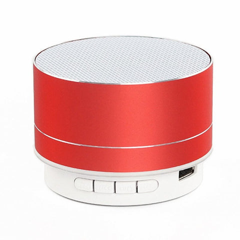 Wireless Bluetooth Speaker Metal Mini Portable Sound Music Play Loudspeaker Red