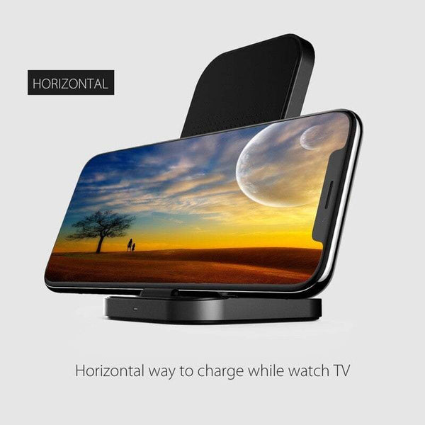 Wireless Charger 2 In 1 Fast For Mobile Phone Charging Vertical Desktop Stand Chargers & Cradles