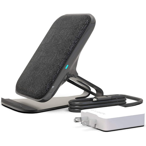 Wireless Charging Stand Modern Fabric Canvas Design 7.5W For Iphonexs Maxxrx 8 Plus 10W Samsung Galaxy S10 S9 S8 S7 Note / Black