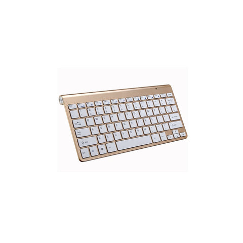 Wireless Compact Portable Keyboard Gold