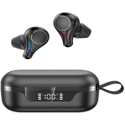 Wireless Earbuds Bluetooth Headphones 5.0 In With Hifi 3D Stereo Sound Built Mic Earphones Charging Case