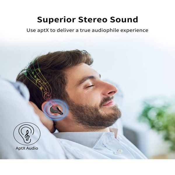 Wireless Bluetooth Headphones 5.0 In With Hifi 3D Stereo Sound Built Mic Earphones Charging Case Earbuds