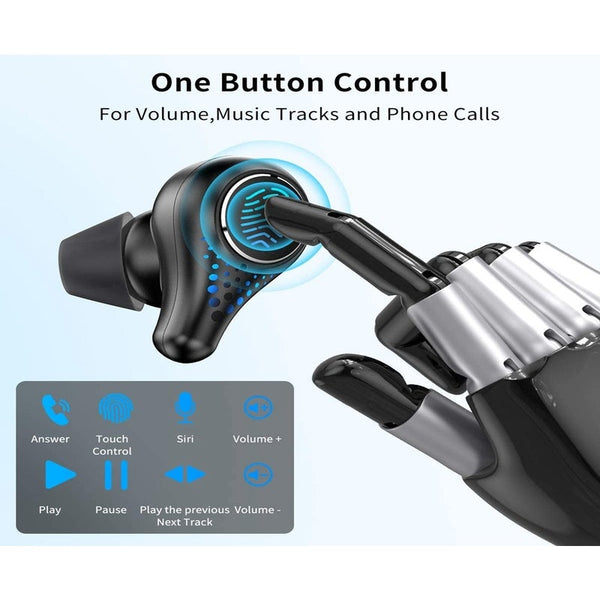 Wireless Bluetooth Headphones 5.0 In With Hifi 3D Stereo Sound Built Mic Earphones Charging Case Earbuds