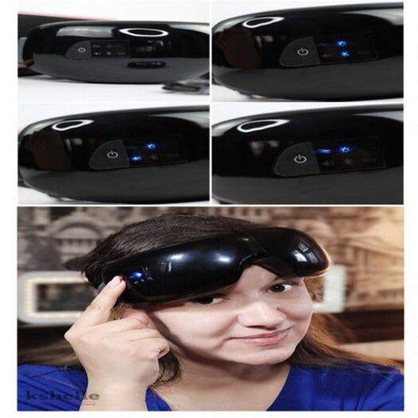 Wireless Eye Massager Air Compression With Music Smart Heated Goggles White
