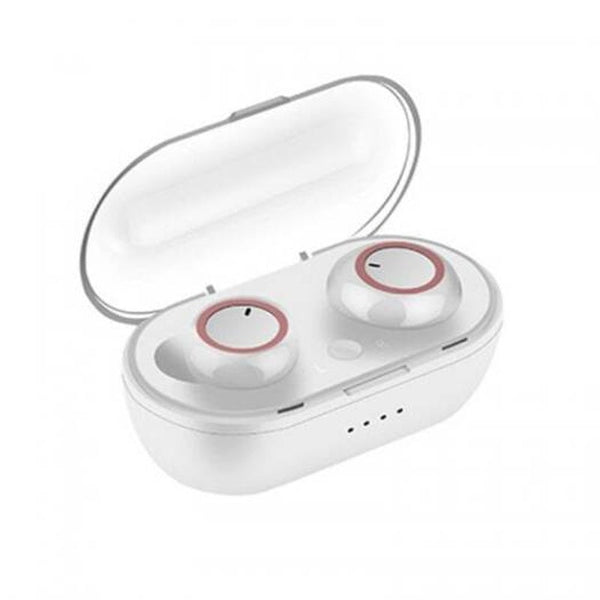 Wireless Headset 5.0 Binaural Stereo In Ear With Charging Sports Headphones White Pink Headsets