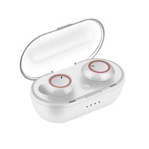 Wireless Headset 5.0 Binaural Stereo In Ear With Charging Sports Headphones White Pink Headsets