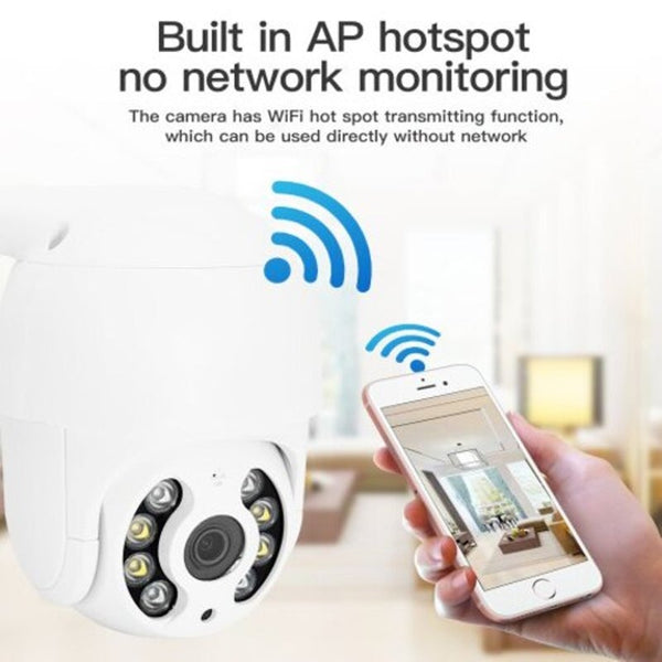 Wireless Ip Camera Wifi Motion Detection Sd Card Dual Light Waterproof Surveillance Cctv Only No Adapter