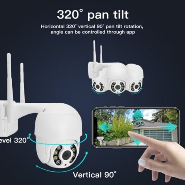 Wireless Ip Camera Wifi Motion Detection Sd Card Dual Light Waterproof Surveillance Cctv Only No Adapter Security Cameras