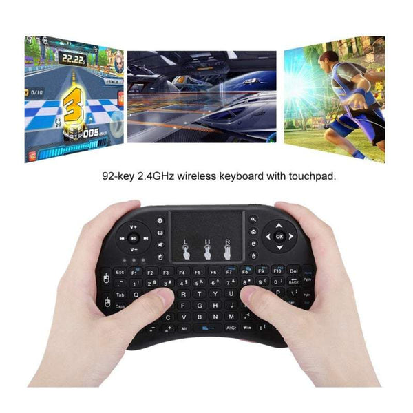 Computer Keyboards Wireless With Touchpad Mouse And Multimedia Keys 2.4Ghz Usb Rechargeable Handheld Remote Control For Pc Htpc X Box Android Tv Smart