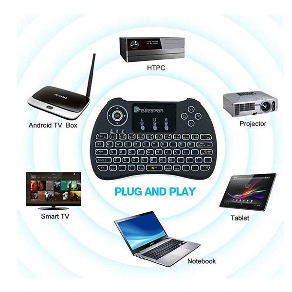 Computer Keyboards Wireless With Touchpad Mouse And Multimedia Keys 2.4Ghz Usb Rechargeable Handheld Remote Control For Pc Htpc X Box Android Tv Smart