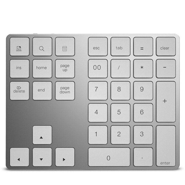 Bluetooth 3.0 Wireless Numeric Aluminium Built In Rechargeable Battery Keypad For Windows / Ios Android Keyboards & Keypads