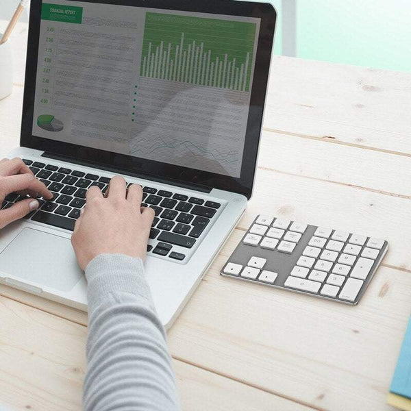 Bluetooth 3.0 Wireless Numeric Aluminium Built In Rechargeable Battery Keypad For Windows / Ios Android Keyboards & Keypads