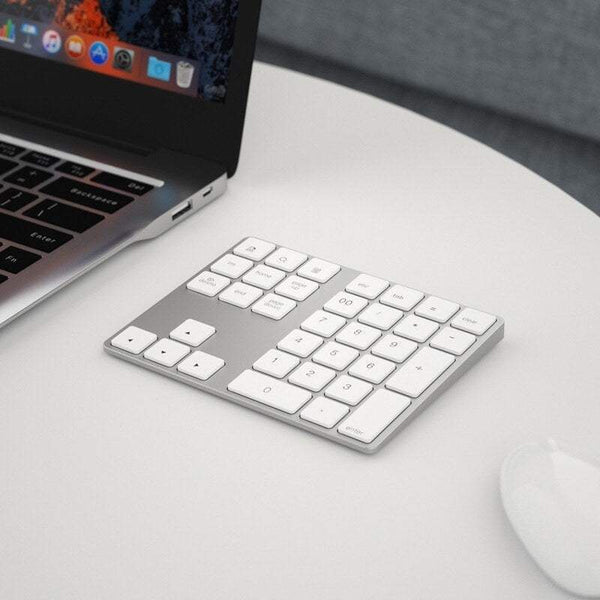 Bluetooth 3.0 Wireless Numeric Aluminium Built In Rechargeable Battery Keypad For Windows / Ios Android Keyboards & Keypads