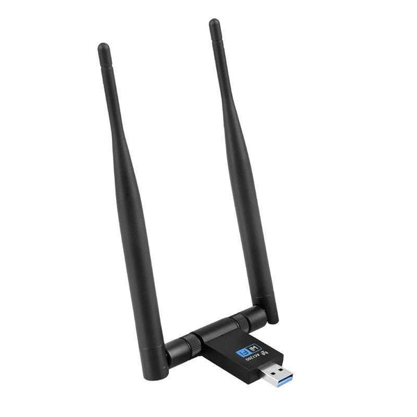 Usb Wireless Wifi Adapter Bt Dongle 1200Mbps Ethernet Dual Antenna Boosters Extenders & Antennas