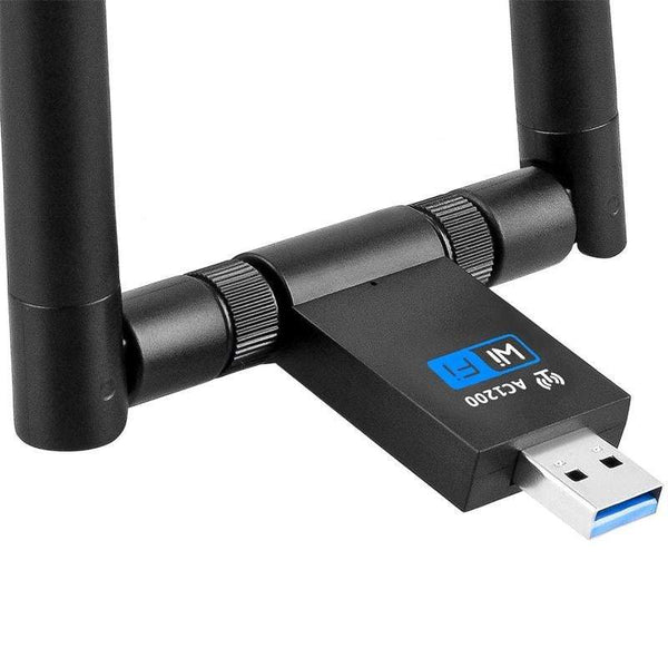 Usb Wireless Wifi Adapter Bt Dongle 1200Mbps Ethernet Dual Antenna Boosters Extenders & Antennas