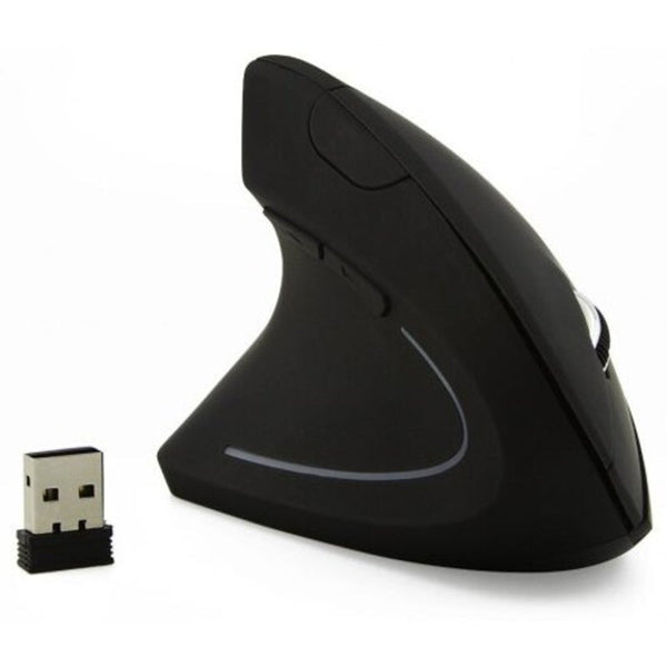 Wireless Vertical Mouse Left Hand Ergonomic Usb Optical Pc Gaming Black Mice Trackballs & Touchpads