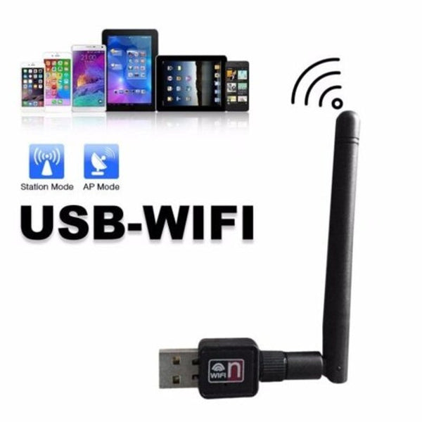 Wireless Wifi Adapter 300 Mbps 20Dbm Antenna Usb Receiver Network Card Black Usb Wi Fi Adapters/Dongles