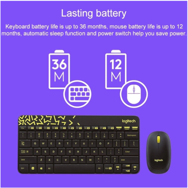 Wireless Keyboard And Mouse Suit Mini Slim Notebook Black Keyboard & Mouse Bundles