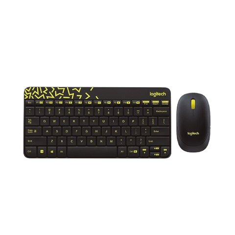 Wireless Keyboard And Mouse Suit Mini Slim Notebook Black