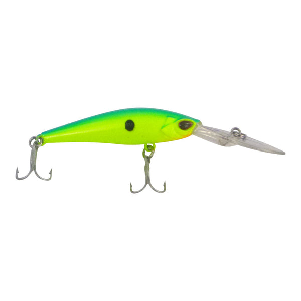Finesse Wobbler Diving Lure Ballistic Green 90Mm Baits & Lures