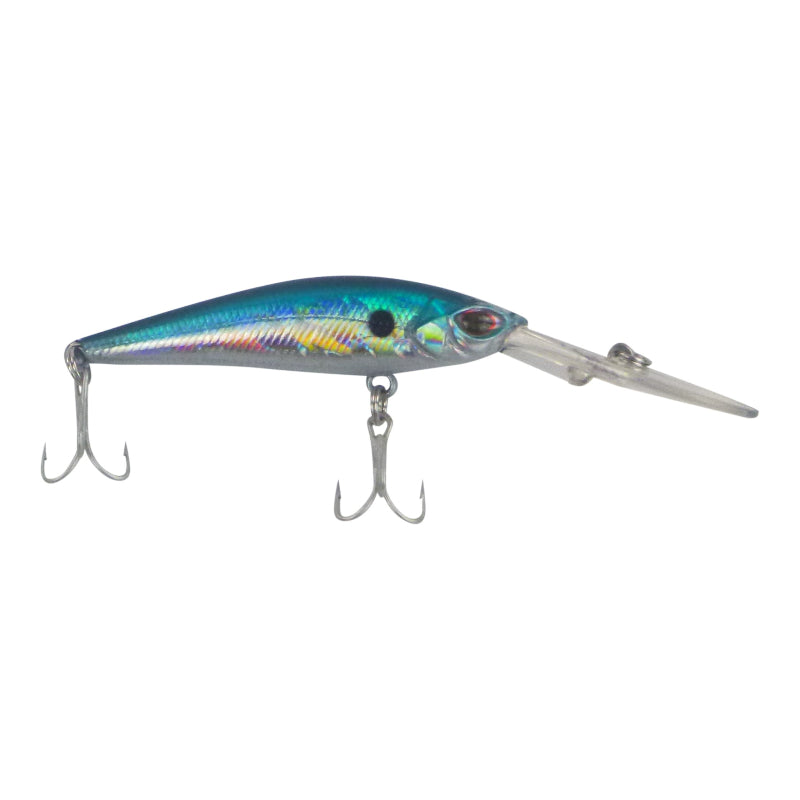 Finesse Wobbler Diving Lure Silver Blue 90Mm Baits & Lures