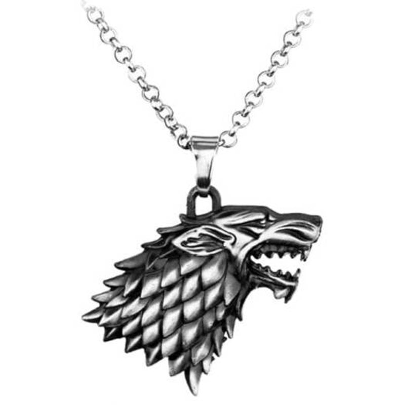 Veile Studios Wolf Head Style Alloy Necklace Gun Metal Necklaces & Pendants