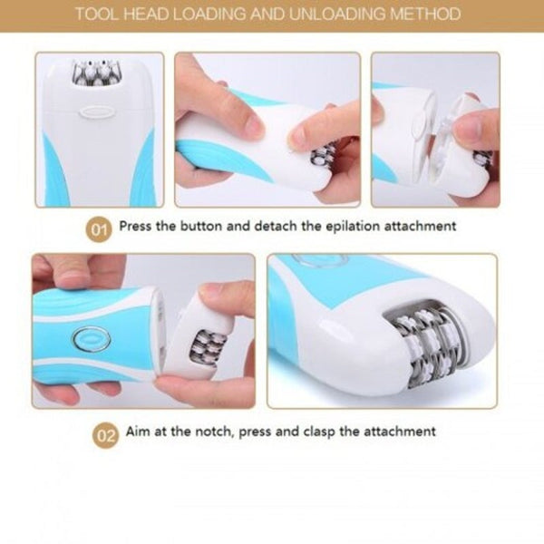 Woman Epilator 3 In 1 Hair Removal Electric Callus Shaver Rechargeable Cordless Depilator Pink