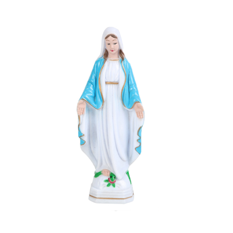 Woman Statue Classic Virgin Mary Our Lady Of Grace Figure Ornaments Luminous Art Sculptures & Figurines