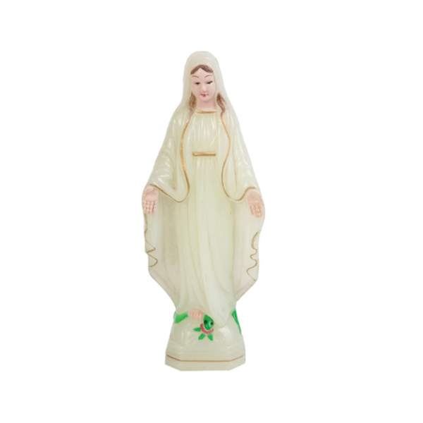 Woman Statue Classic Virgin Mary Our Lady Of Grace Figure Ornaments Luminous Art Sculptures & Figurines