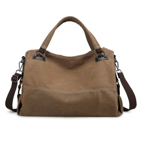 Women Casual Canvas Tote Handbags Shoulder Bag Coffee Colour Women's Bags & Handbags