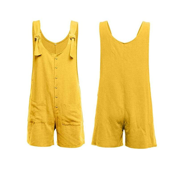 Women's Boho Clothing Casual Loose Jumpsuits Fashion Playsuit Tie Strap Pockets Jumpsuits Rompers & Playsuits