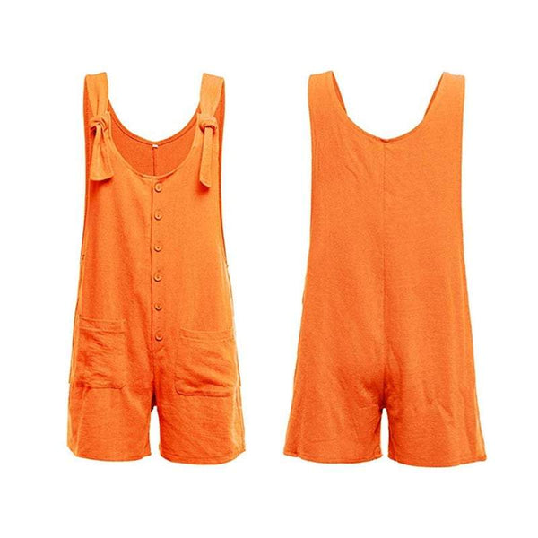 Women's Boho Clothing Casual Loose Jumpsuits Fashion Playsuit Tie Strap Pockets Jumpsuits Rompers & Playsuits