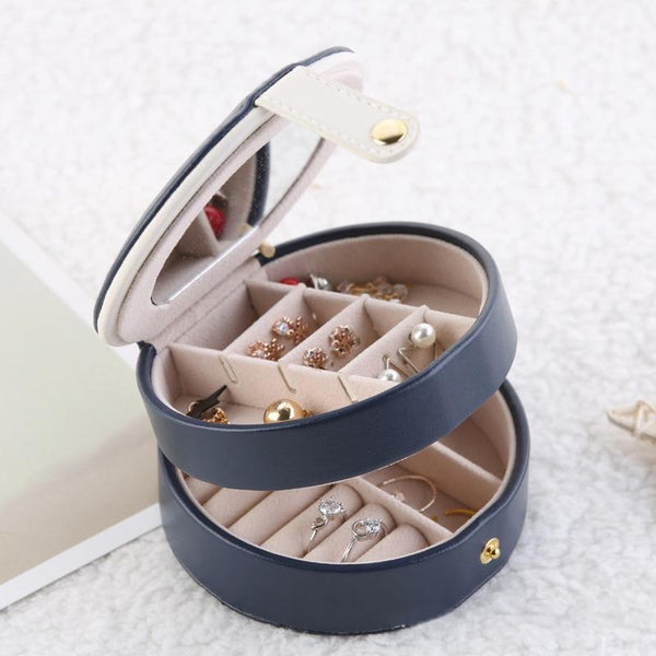 Travel Jewelry Case Pu Leather Jewellery Storage Holder Makeup Bags & Cases
