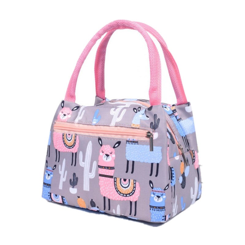 Women Fashion Zipper Portable Insulation Bag Cartoon Waterproof Lunch With Aluminum Foil Lunchboxes & Bags